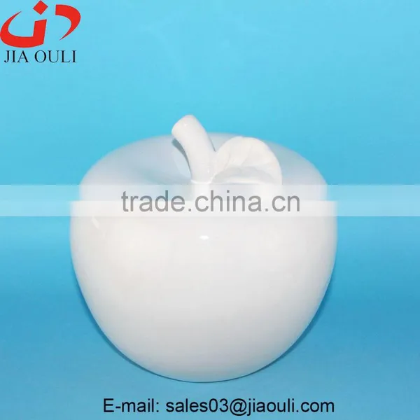 Good Sales Home Decoration White Ceramic Apple photo-4