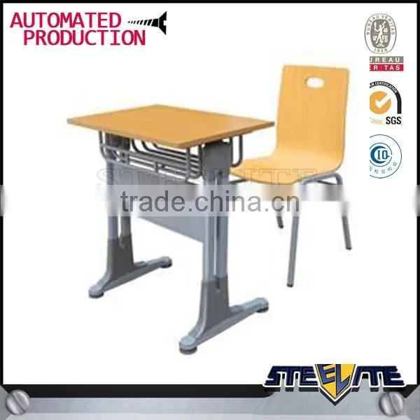 Durable Cheap Price School Furniture Student Single Desk and Chair Set photo-3