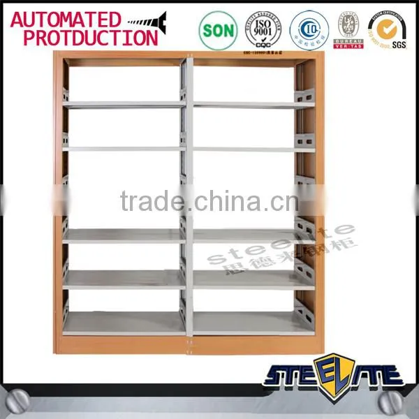 Factory Direct Price Knock Down School Double Face Library Bookshelf Metal photo-5