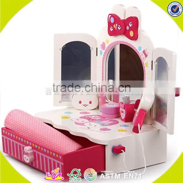 Wholesale Baby Wooden Dresser Play Set Toy, High Quality Kids Wooden Dresser Toy, Cheap Wooden Kitchen Play Set W10D015 photo-6