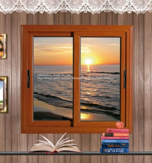 Horizontal Grilled Aluminium Sliding Windows Fireproof Push - Pull Window For Room photo-5