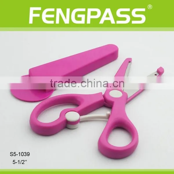 S5-1039 5.5 Inch 2Cr13 Stainless Steel Blade With Colorful Plastic Handle School Scissors photo-3