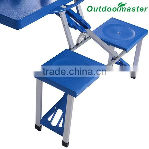Patio Durable Portable 4Seat Aluminum Folding Picnic Table Set photo-2