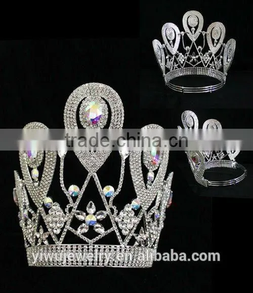 2015 Hot Selling Rhinestone Tiaras Pageant Crown Bridal Jewelry photo-2