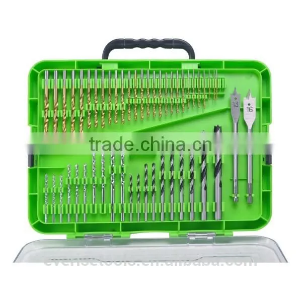 Router Bit & straight drill bits tool set with aluminum case