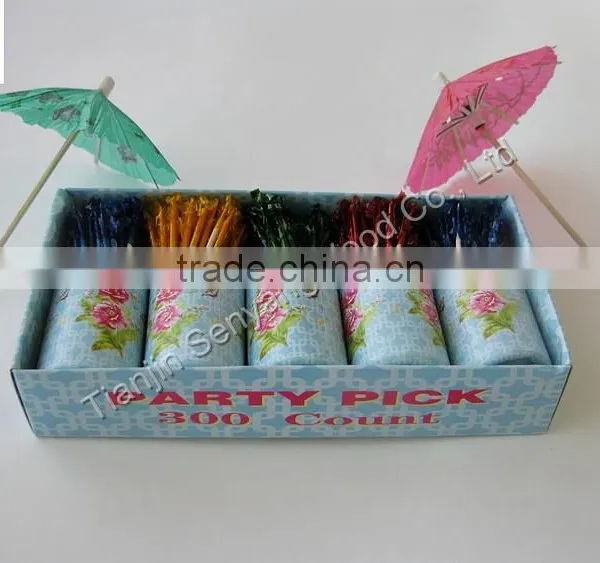 High Quality Mint Umbrella Cocktail Party Toothpicks photo-4