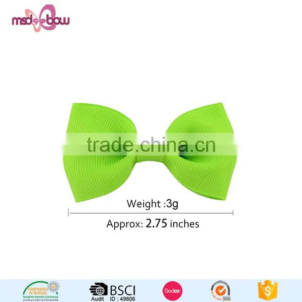 Decorative Colorful Handmade Girls Ribbon Hair Bow Clips for Long Hair photo-4