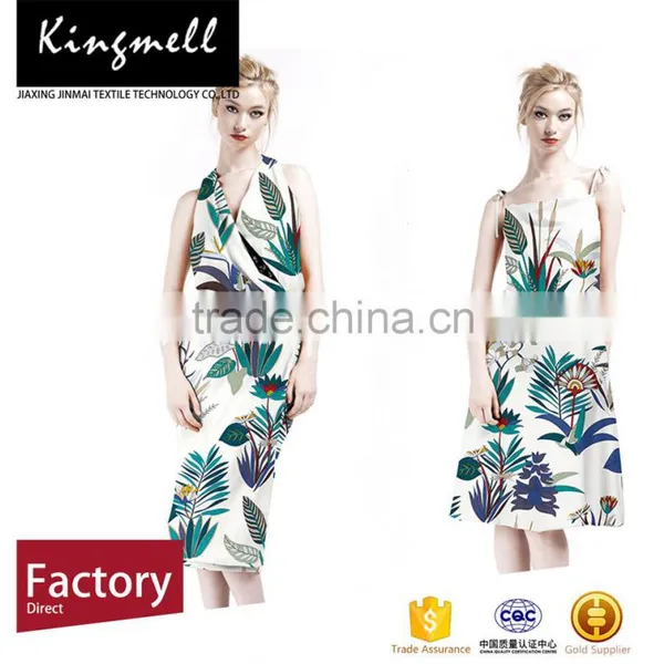 2016 Hot Summer Digital Printed Twill Silk Fabric for Garment and Scarf photo-3
