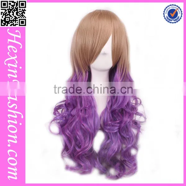 Wholesale 68 CM Stylish Wave Purple Wig Party photo-2