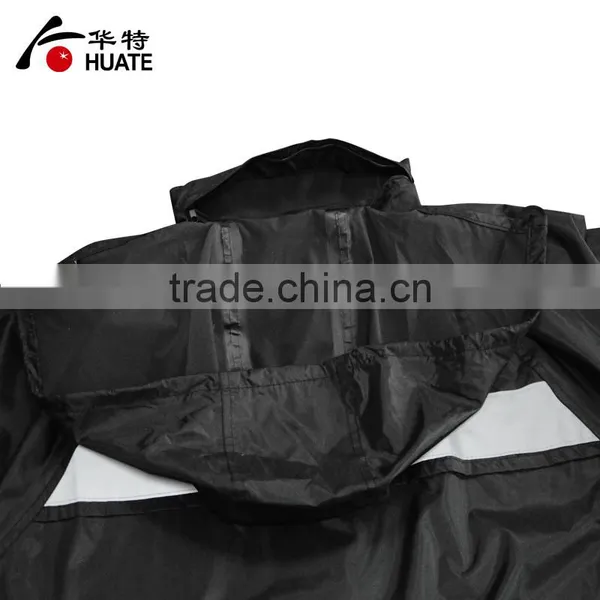 Mens Black Refelective Raincoat,waterproof Polyester Raincoat Manufacturer photo-6