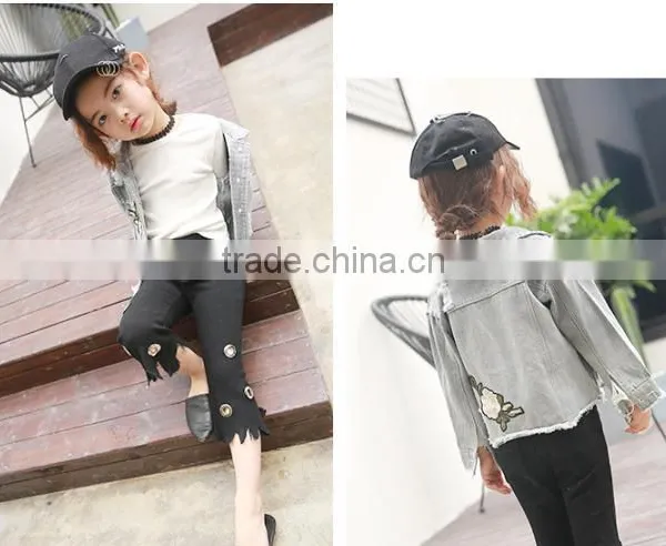 Zm40647b Korean Style New Design Children Jeans Coats and Fancy Girls Jacket Casual Clothes photo-6