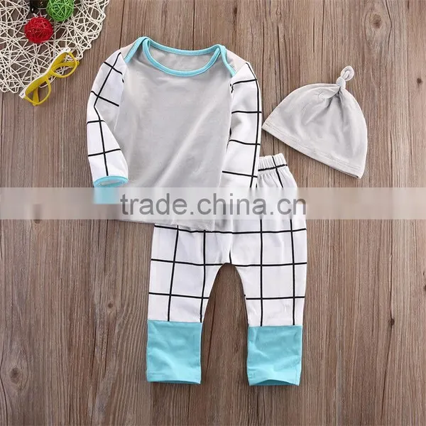 3PCS Set Newborn Baby Clothes Casual Long Sleeve T Shirt Tops + Pants Legging photo-3