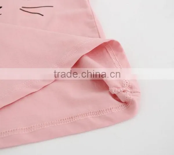 2016 Kids T Shirt Short Sleeves With Cat Print Summer Children Casual Shirt photo-3
