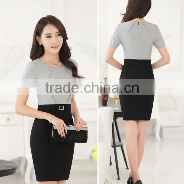 2017 Spring Summer Latest Designs Short Sleeve Dress Fat Ladies Western Dress for Lady photo-4