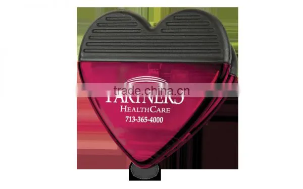 Heart Magnetic Clip - Features a Chrome-plated Magnet With a Non-slip Black Grip and Comes With Your Logo photo-2
