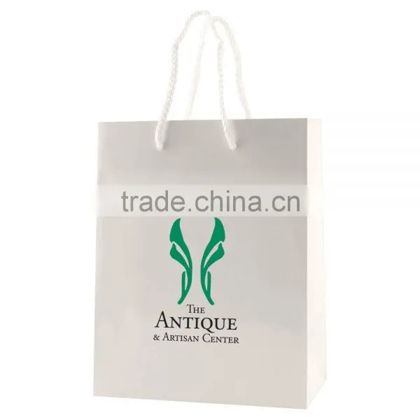 Color Gloss Laminated Eurotote Shopping Bag - Features Cardboard Bottom, Dimensions Are 8" x 4" x 10" and Comes With Your Logo. photo-4