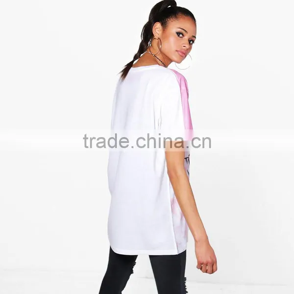 Custom Sublimated Rugby Sports Wear for Girl 2018 Trend Pink Print t Shirt photo-2
