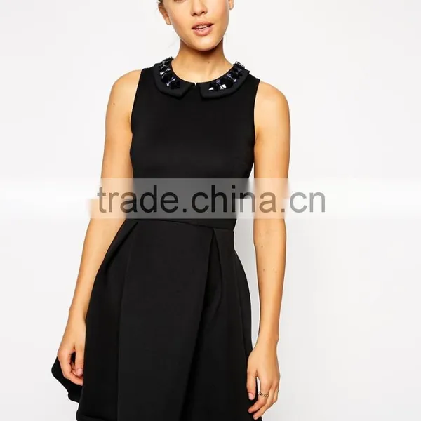 Premium Skater Dress in Structured Bonded Fabric With