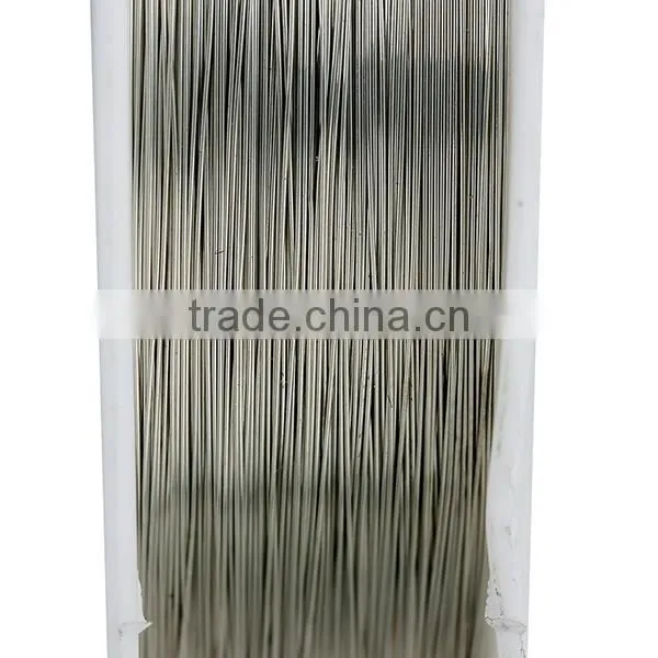 Wholesale Round Silver Tone 0.2mm 2 Rolls Copper Beading Wire Thread Cord photo-2