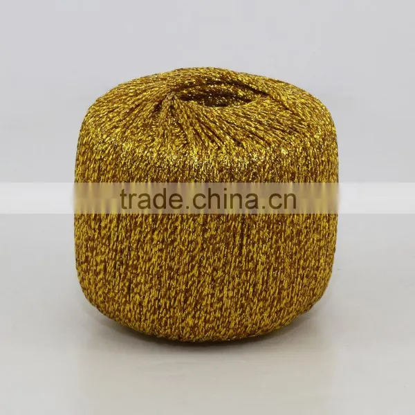 Golden Hand Knitting Metallic Lurex Yarn for Hat photo-2