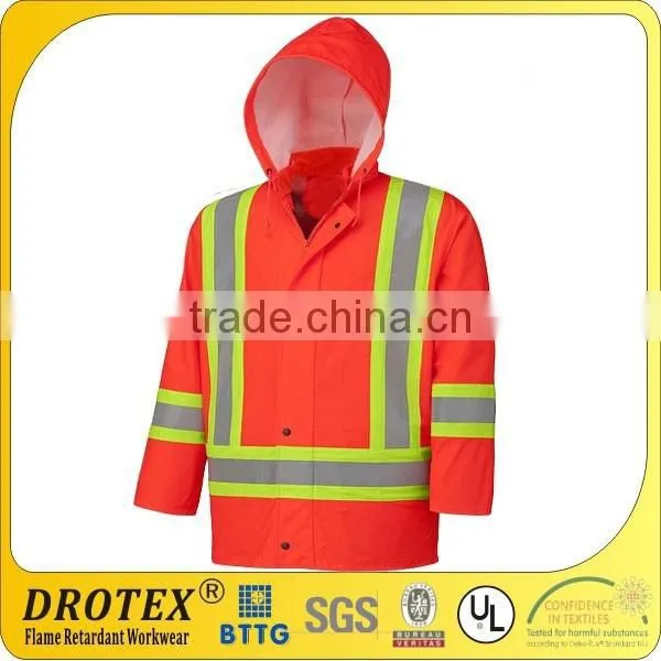 Flame Resistant Stretch Hi-Vis Rain Jacket photo-2
