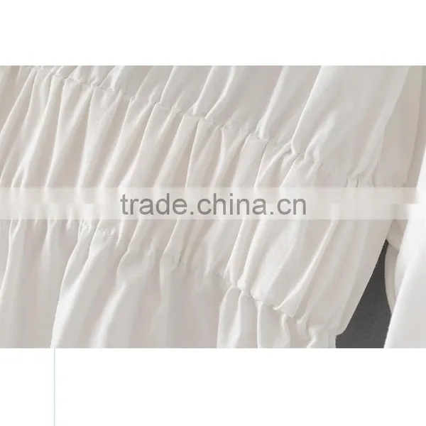High End Womens 100% Cotton Long Sleeve Plain Fashion Blouse photo-4