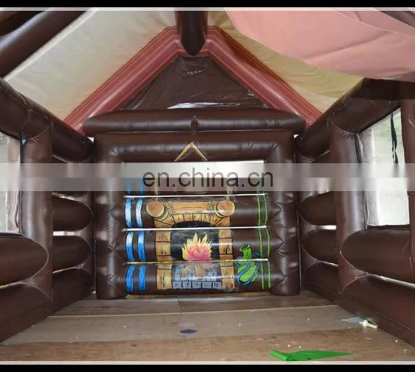 Special Customized Inflatable Wooden House , Inflatable Log Cabin , Inflatable Frame House photo-5