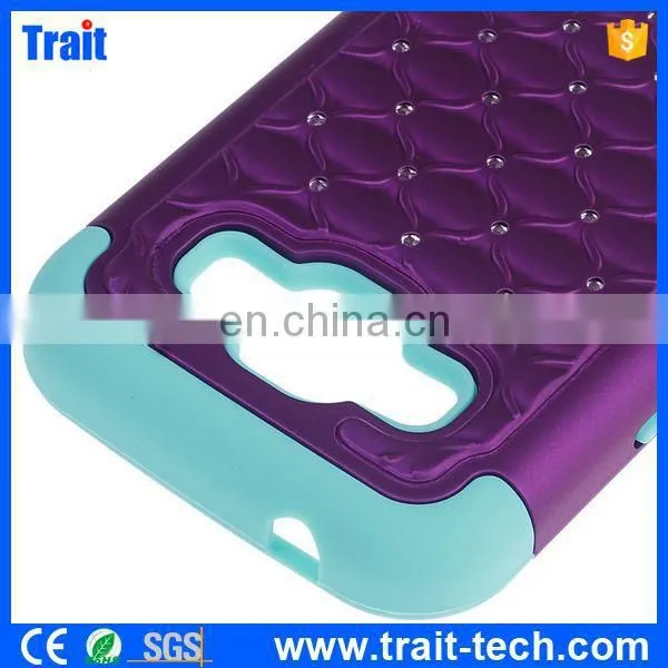 2015 Shenzhen Factory Diamond Silicone+ PC Back Case for Samsung Galaxy J1 J100 photo-3
