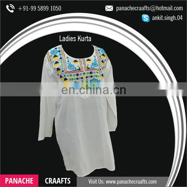 2017 Latest Collection Cotton Tunic Style Women Ladies Kurti photo-3