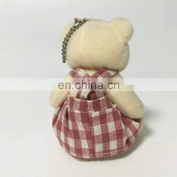 Girl Bear Toy With Skirt Cute Gift CE Plush Keychain photo-3