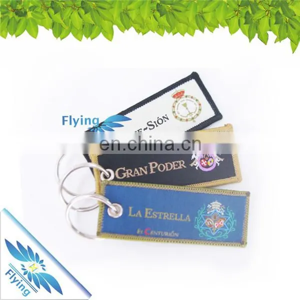 Customized Big Embroidery Decorated Giveaway Key Chains, Bulk Cheap Cloth Polyester Keychains With Logo for Sale photo-6