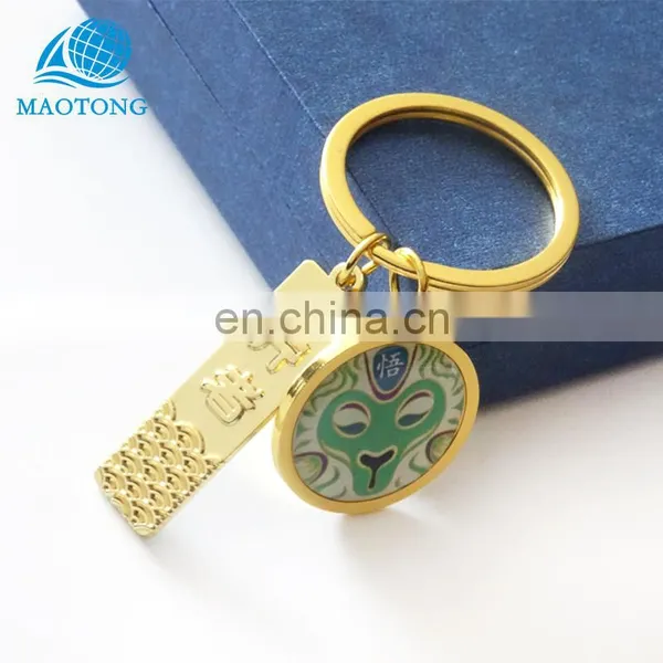 China Factory Custom Cheap Metal Key Ring Printing Epoxy Dome Key Chains Metal Key Chain photo-6