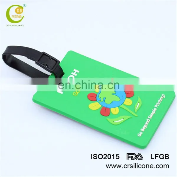 Custom Travel 3d Soft Pvc Rubber Embossed Silicone Luggage Tags For Wholesale photo-2