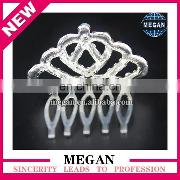 Hot Selling Rhinestone Baby Kids Birthday Party Girl Women Hair Comb Gift Tiara Crown photo-2