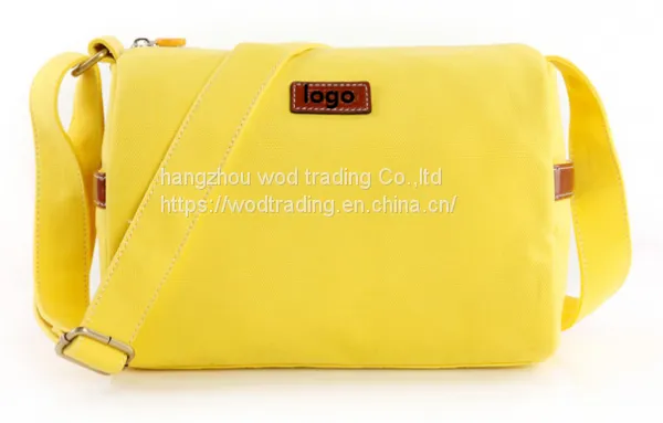 Yellow Canvas Shoulder Bag From China Factory