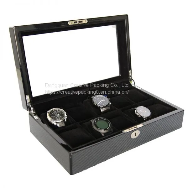 Collection Classical Black Watch Case Storage Display Box Watch Storage Display Box