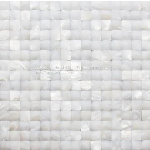 3D square white mother of pearl shell mosaic tile for kitchen walls MSW1031
