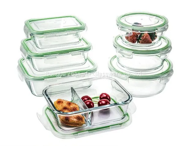 Round Borosilicate Glass Food Container Micro Wave Safe Meal Container photo-5