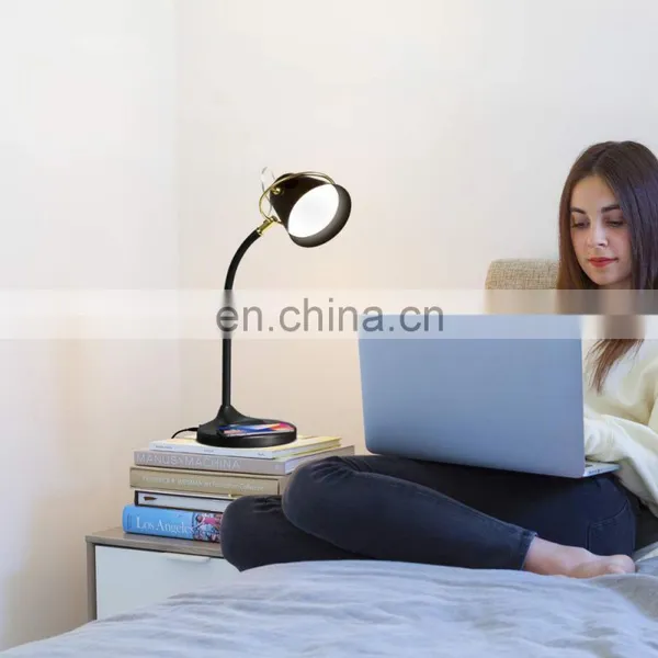QI Wireless Charging USB LED Latest Design Color Changing Table Lamp Desk for Home Decor Living Room Reading photo-4