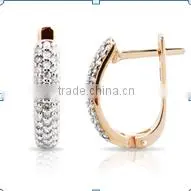 14K Rose Gold Earring With Diamonds