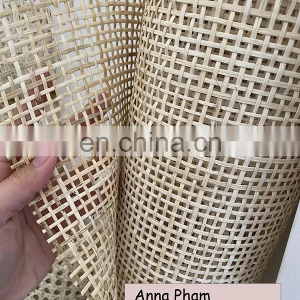 Factory High Quality Natural Mesh Rattan Cane Webbing Roll / Best Price Woven Bleashed Rattan Webbing Cane photo-2