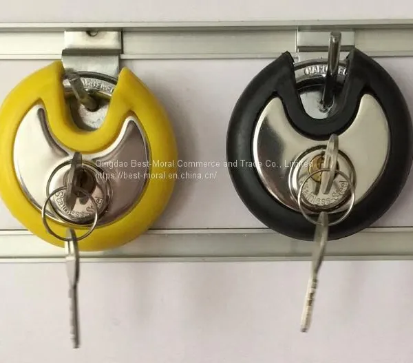 4 Digit Combination Discus Padlock With Colorful Anti-collision Ring photo-5