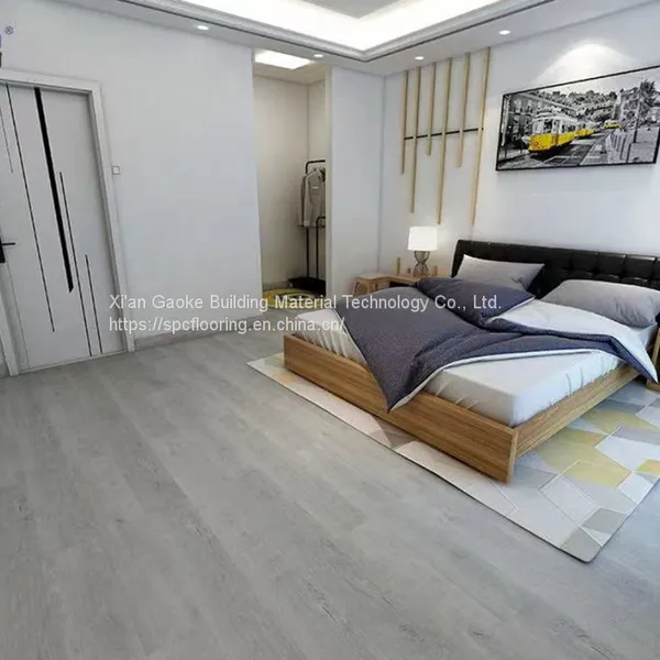 GKBM Greenpy MJ-W6009 New Eco-Friendly Waterproof Elegant Mist Grey Click Stone Plastic Composite SPC Flooring photo-4