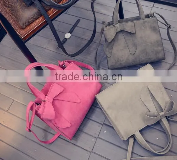 C89491A Factory Wholesale Women Bowknot pu Handbags Fashion Lady Bags photo-2