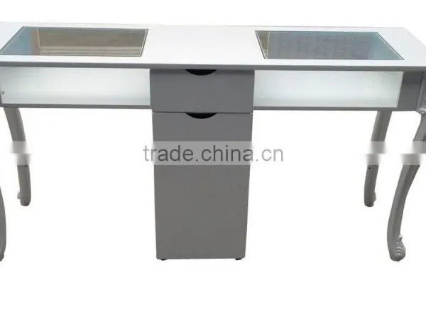Salon Equipment:Double Nail Table, Manicure Table Nail Salon Furniture photo-2