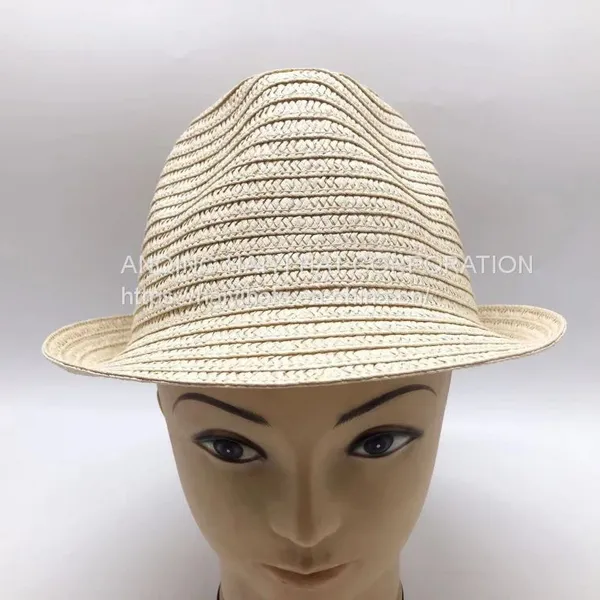 Wholesale British Style Beach Summer Chapeau De Paill Straw Hats Nature Brim Jazz De Paja De Unisex Straw Hat photo-4