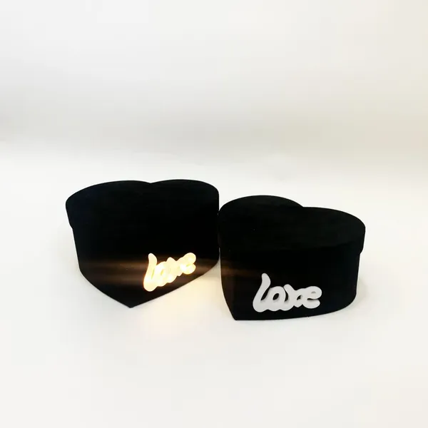 2025 Mother's Day Innovative Gift Packaging 2 Pieces Heart Shaped Gift Box With Love Shape LED Lights For Valentine's Day photo-3