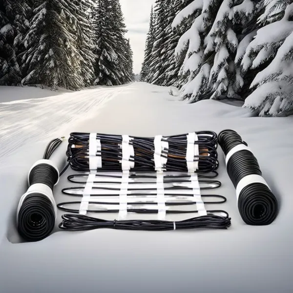Driveway Snow Melting Rubber Mat Tile Gutter and Roof Snow Melting Mat With Thermostats photo-6
