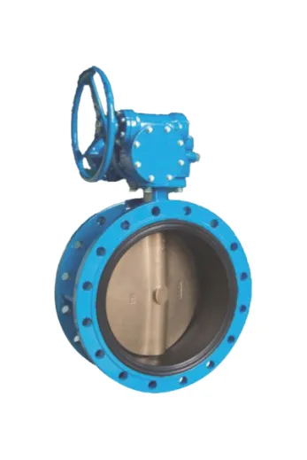Flanged Concentric Disc Butterfly Valve With PTFE Lining for Chemical Processing Applications