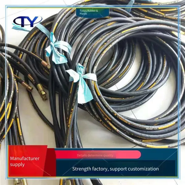Steel-braided Steam Rubber Hose for Petroleum, High-pressure Oil Pipe, Steel Wire Wound Hydraulic Oil Pipe, Corrosion-resistant and Wear-resistant photo-3